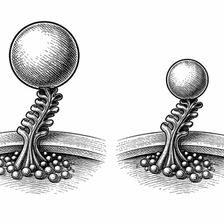 A synaptic vesicle is about 40 nanometers across. To put that in perspective, you could line up roughly 2,000 of them across the width of a single human hair and still have room to spare. Your retina is packed with billions of these microscopic bubbl
