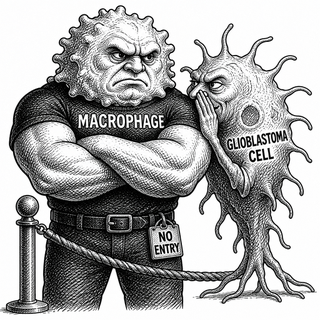If one immune cell in a glioblastoma is a bouncer, and half the tumor is packed with bouncers, what are the odds the party is about to get weird? Alarmingly high. This brain cancer remodels the room, dims the oxygen, hires macrophages as security, th
