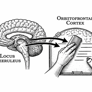 The evidence is in: when a storm front rolls through the brain, somebody has to decide whether to keep doing yesterday's dumb idea or admit the weather changed. This paper points to a tiny cluster of neurons called the locus coeruleus as part meteoro