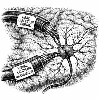 About 25 milliseconds. That is how far in advance a little knot of cells deep in your head calls which way you are about to face, firing off the new direction before your neck has even finished the turn. Twenty-five thousandths of a second of pure pr