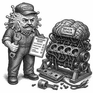 What do you do when a brain tumor starts leaving dead zones in its own engine bay? Counterintuitively, you do not just tow away the wreckage. You check who moved in around it, because glioblastoma appears to run one of cancer's nastier repair scams r