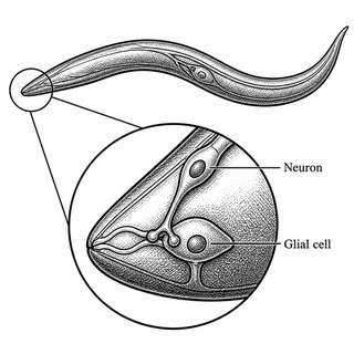 Here's a party trick: a worm with 302 neurons can still use serotonin from glia to decide whether a nose bump deserves a dramatic retreat. That is Tuesday in C. elegans research, where a microscopic comma keeps making neuroscience look overdressed.