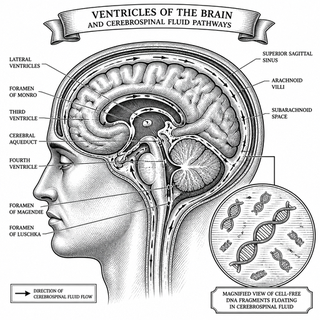 Start in the brain’s ventricles, those fluid-filled rooms tucked deep inside the central nervous system, then follow the clear cerebrospinal fluid as it loops around the brain and spinal cord like a quiet hallway with excellent acoustics. That hallwa