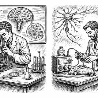 One scientist is peering at brain-tumor cells on a dish while another is zapping nearby neurons, which is a fairly bold way to spend a workday unless your job description includes 